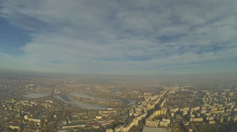 Flying Over Bucharest Stock Footage 35579175