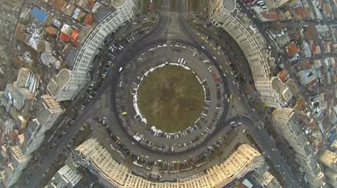Flying Over Bucharest Stock Footage 35579278