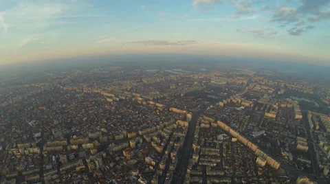 Flying Over Bucharest Stock Footage 35579359