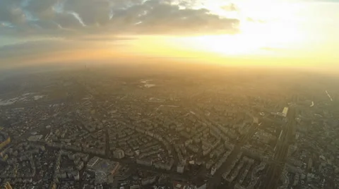 Flying Over Bucharest Stock Footage 35579361