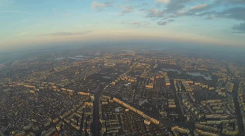Flying Over Bucharest Stock Footage 35579381