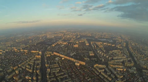 Flying Over Bucharest Stock Footage 35579392