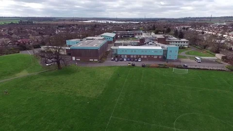 Flying over the buildings Stock Footage 80532665