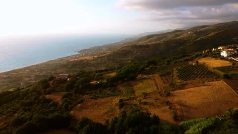 Flying over the Calabria Video stock 155448546