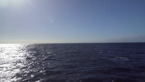 Flying over the calm ocean Stock Footage 86157851