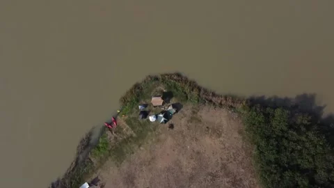 Flying over camping sight in Khao Yai, Thailand Stockbeeldmateriaal 148847243