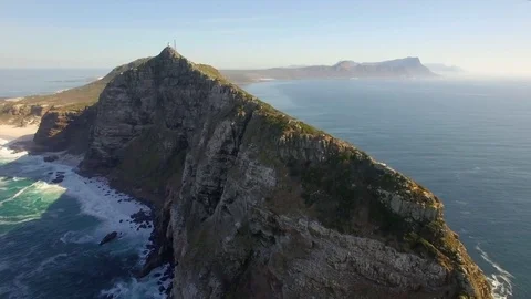 Flying over Cape Point Aerial Shot Stock Footage 79736091
