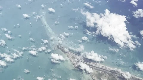 Flying Over the Caribbean Stock Footage 283747962