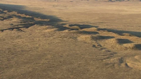 Flying over Carizzo Plain 3 Stock Footage 8544046