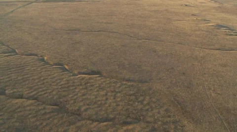 Flying over Carizzo Plain Stock Footage 8677891