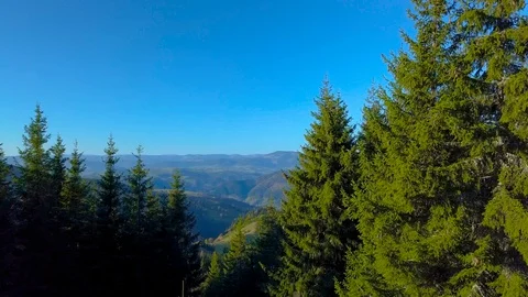 Flying over the Carpathian Mountains Stock Footage 100389185