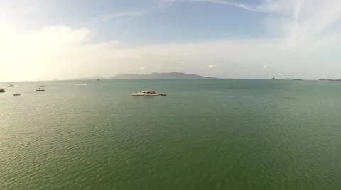 Flying over a Catamaran  Video stock 40741065