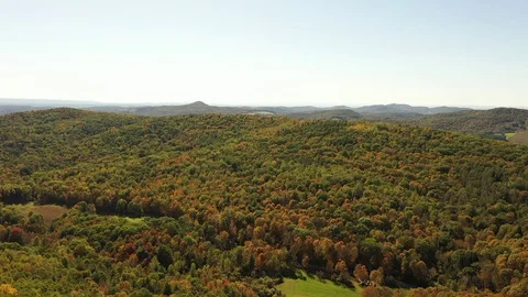 Flying over the Catskill Mountains. Catskill, NY USA Stock Footage 128846264