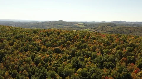 Flying over the Catskill Mountaions - New York Stock Footage 128846461