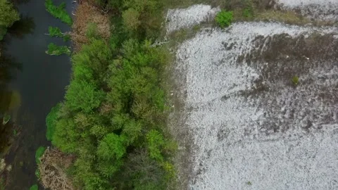 Flying over the chalk cave Video stock 130818705