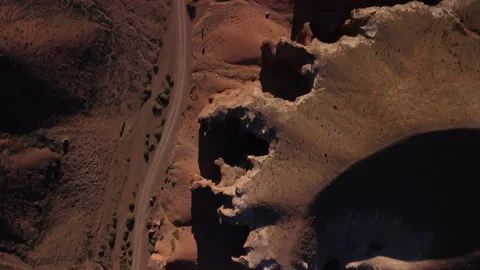 Flying over Charyn canyon in the evening. Stock Footage 154745951