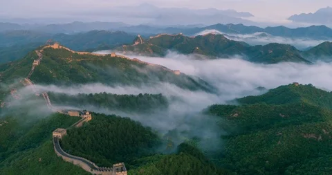 Chinese wall in the morning light - a Royalty Free Stock Photo