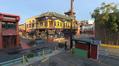 Flying Over Chinatown Stock-Footage 98835254