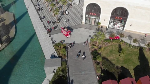 Flying over the christmas tree in Land of Legends Stock Footage 124898860