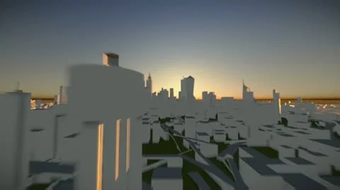 Flying over the city Video stock 20435909