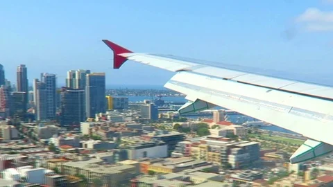 Flying over the city Stock Footage 75654887