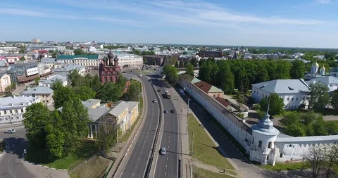 Flying over the city Stock Footage 93398168