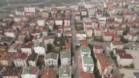Flying over city Stock Footage 144363105