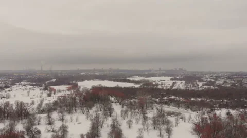 Flying over city park Stock Footage 104438645