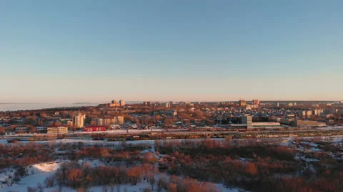 Flying over city park Stock Footage 146541865
