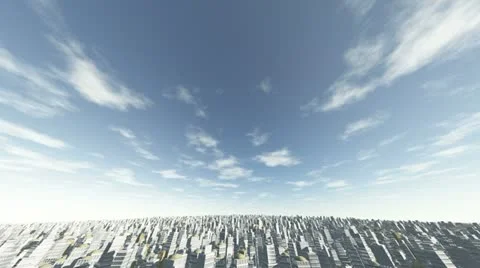 Flying over city2 Stock Footage 11132305