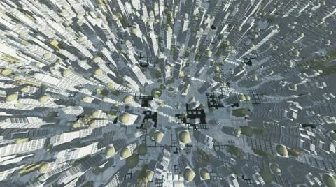 Flying over ciy Stock Footage 11908572