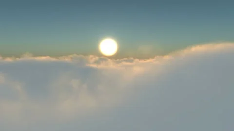 Flying over the cloud tops Stock Footage 9773509