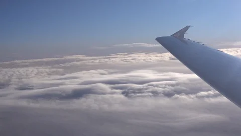 Flying over clouds with a Airplane Video stock 112391945