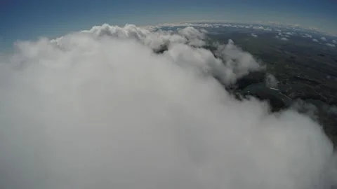 FLYING OVER CLOUDS BANKING TOWARD OROVILLE LAKE Stock Footage 237409843