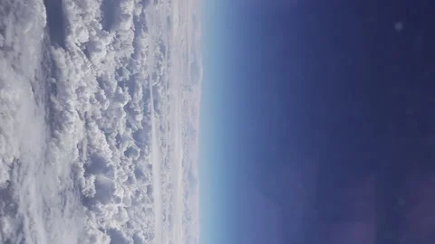Flying over the clouds. Clouds and skyline view. Stock Footage 91154576