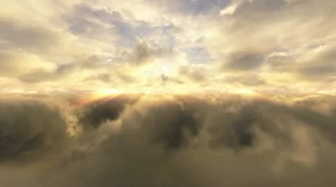Flying over the clouds Stock Footage 20487894