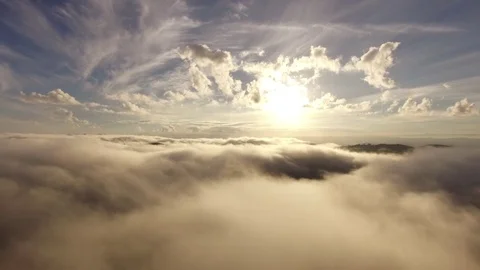 Flying over the clouds Stock Footage 76161307