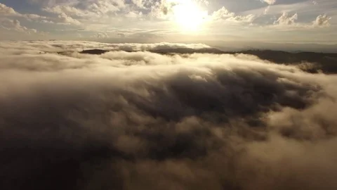 Flying over the clouds Stock Footage 76162111