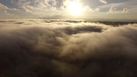 Flying over the clouds Stock Footage 76169168