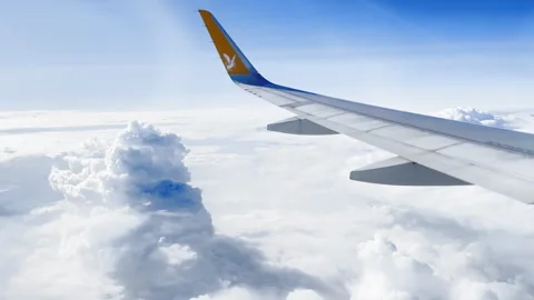 Flying Over The Clouds Video stock 244214901