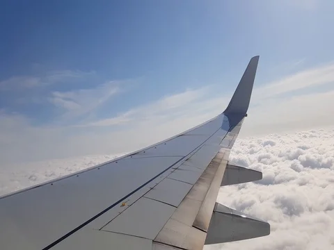 Flying over clouds with nice sunlight 库存影片 81051609