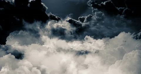 Flying over the clouds at night Video stock 85291348