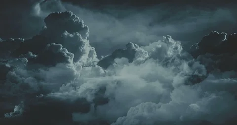 Flying over the clouds at night Stock Footage 103826310