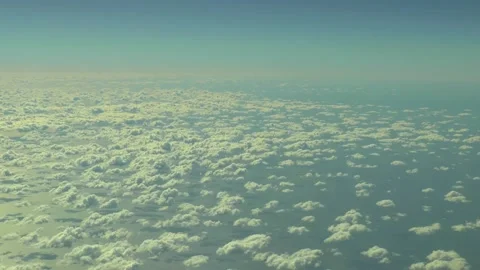 Flying over the clouds, over the ocean. Aerial footage. Vídeos de archivo 164000803