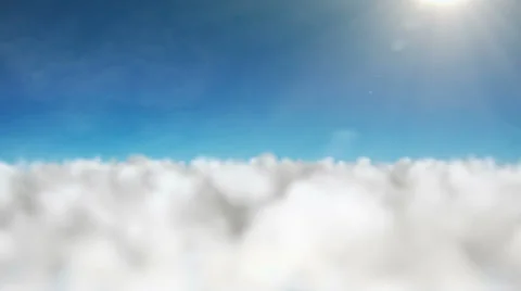 Flying over clouds - Slow Stock Footage 36280042