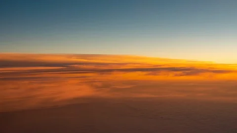 Flying over clouds at sunset Video stock 98307746