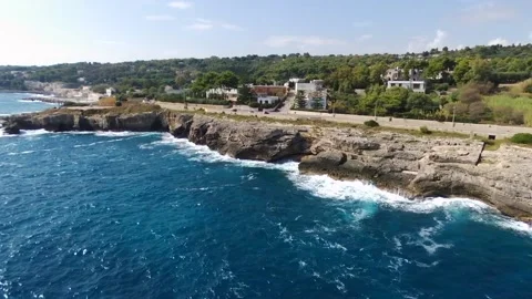 Flying over the coast Stock Footage 135963150