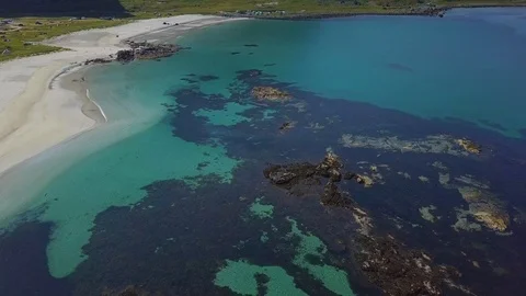 Flying over coastline Stock Footage 94901876