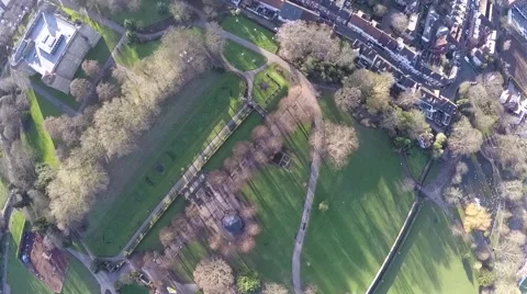 Flying over Colchester castle Stock Footage 67999716