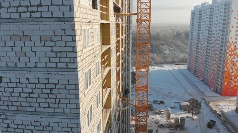 Flying over the construction site Stock Footage 102159859